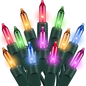 Dirnun 100 Count Multicolor Christmas Tree Lights