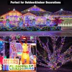 66ft Waterproof LED Christmas String Lights - Multicolor