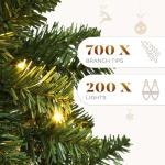 6 FT Pre-Lit Slim Green Christmas Tree with Remote