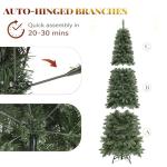 6 FT Pre-Lit Slim Green Christmas Tree with Remote