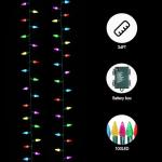 Battery Operated 100 LED C6 Christmas Lights