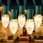 50 FT Vintage C9 Outdoor Christmas String Lights