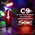 C9 26ft Multicolor LED Christmas String Lights