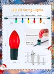 Vintage C9 LED Christmas String Lights, 150 Feet