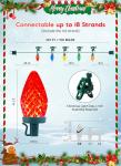 99 Feet C9 LED Outdoor Christmas Lights, 150 Bulbs