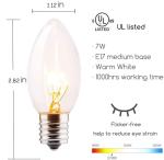 C9 Clear Outdoor Christmas String Lights, 25 Feet