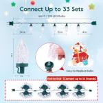 66ft C9 White LED Christmas String Lights