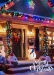 99 Feet C9 LED Outdoor Christmas Lights, 150 Bulbs