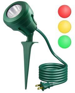 Outdoor LED Spotlight with 3 Lenses for Holidays
