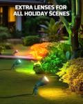 Outdoor LED Spotlight with 3 Lenses for Holidays