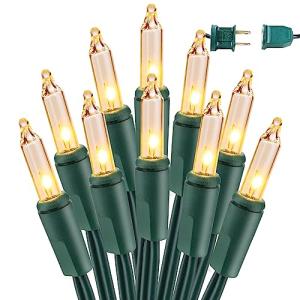300 Count Clear Warm White Christmas Lights串