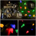 Anycosy 29.5 FT Battery Operated C7 Christmas Lights