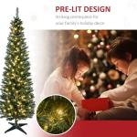 6' Pre-Lit Slim Noble Fir Christmas Tree