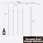Brightown 10 Tube LED Meteor Shower Christmas Lights