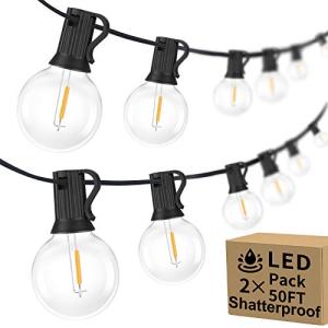 100ft Outdoor G40 LED Globe String Lights