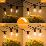 100ft Outdoor G40 LED Globe String Lights