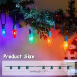 100 FT C9 Christmas String Lights, 100 Sockets
