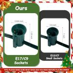 100 FT C9 Christmas String Lights, 100 Sockets