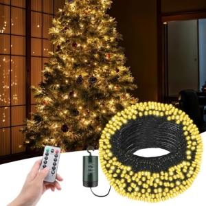 66ft Battery-Powered Fairy Lights with Remote