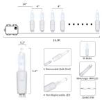 Battery-Operated 50 LED Cool White Christmas Lights