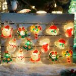 20 LED Fairy String Lights with Santa Decors