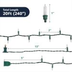 100 Clear Christmas String Lights - 20 ft