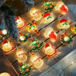 20 LED Fairy String Lights with Santa Decors