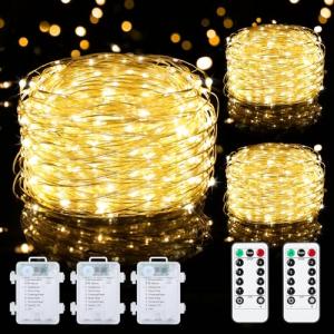 Mlambert 33FT Battery Fairy Lights with Remote