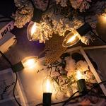 Warm White Vintage C9 LED Christmas Lights 50 Feet