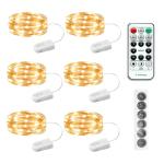 6PCS Battery-Powered Fairy Lights with Remote