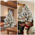2FT Pre-lit Mini Snow Flocked Christmas Tree