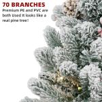 2FT Pre-lit Mini Snow Flocked Christmas Tree