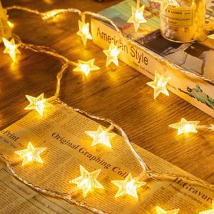 Battery Operated 50 LED Star String Lights