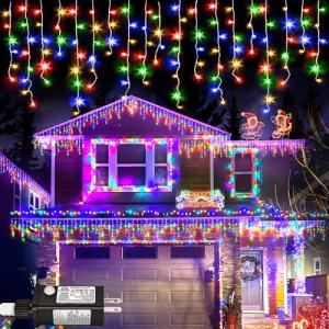 66ft Multicolor LED Icicle Christmas Lights