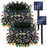 Bright 400 LED Multi-Colored Solar String Lights
