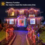 66ft Multicolor LED Icicle Christmas Lights