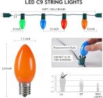 50 FT Multicolored C9 LED Christmas String Lights