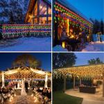 10Ft Battery Operated Color Changing Icicle Lights