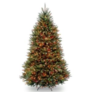 6.5ft Pre-Lit Dunhill Fir Christmas Tree with Stand