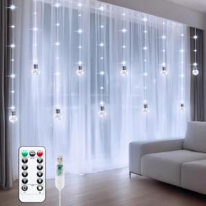 200 LED Waterproof Fairy Curtain Lights with Remote
