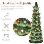 Set of 3 Pre-Lit Ceramic Christmas Trees