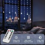 200 LED Waterproof Fairy Curtain Lights with Remote