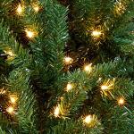 6Ft Pre-lit Hinged Christmas Pine Tree with Lights