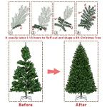 6Ft Pre-lit Hinged Christmas Pine Tree with Lights