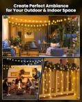 Solar LED String Lights - 2 Pack, 60 FT