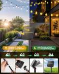 Solar LED String Lights - 2 Pack, 60 FT