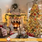 2 Pack Remote Battery String Lights, 66ft 200 LED