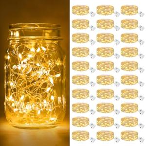 30 Pack Battery-Operated Fairy Lights - 7ft Warm White