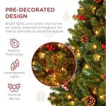 6ft Pre-Lit Spruce Artificial Christmas Tree