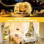 2 Pack Remote Battery String Lights, 66ft 200 LED